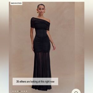 Caspian Slinky And Mesh Off Shoulder